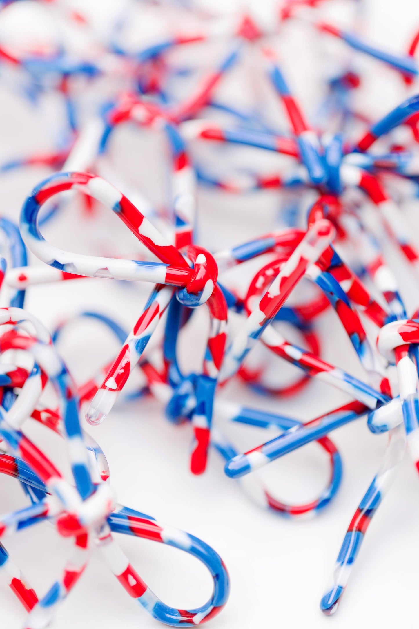 Red, White, and Blue Patriotic Statement Stud Bow Earrings