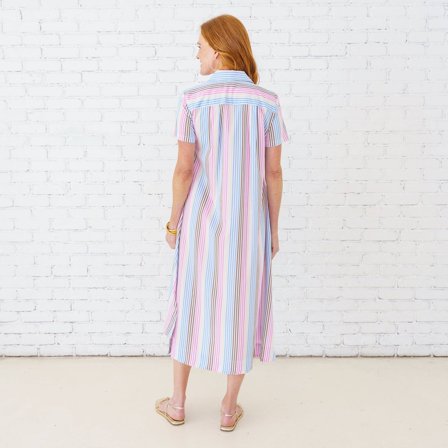Caryn Lawn - Millie Stripe Dress Spritzy