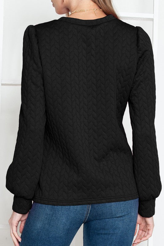 Puff Sleeve Sweatshirt