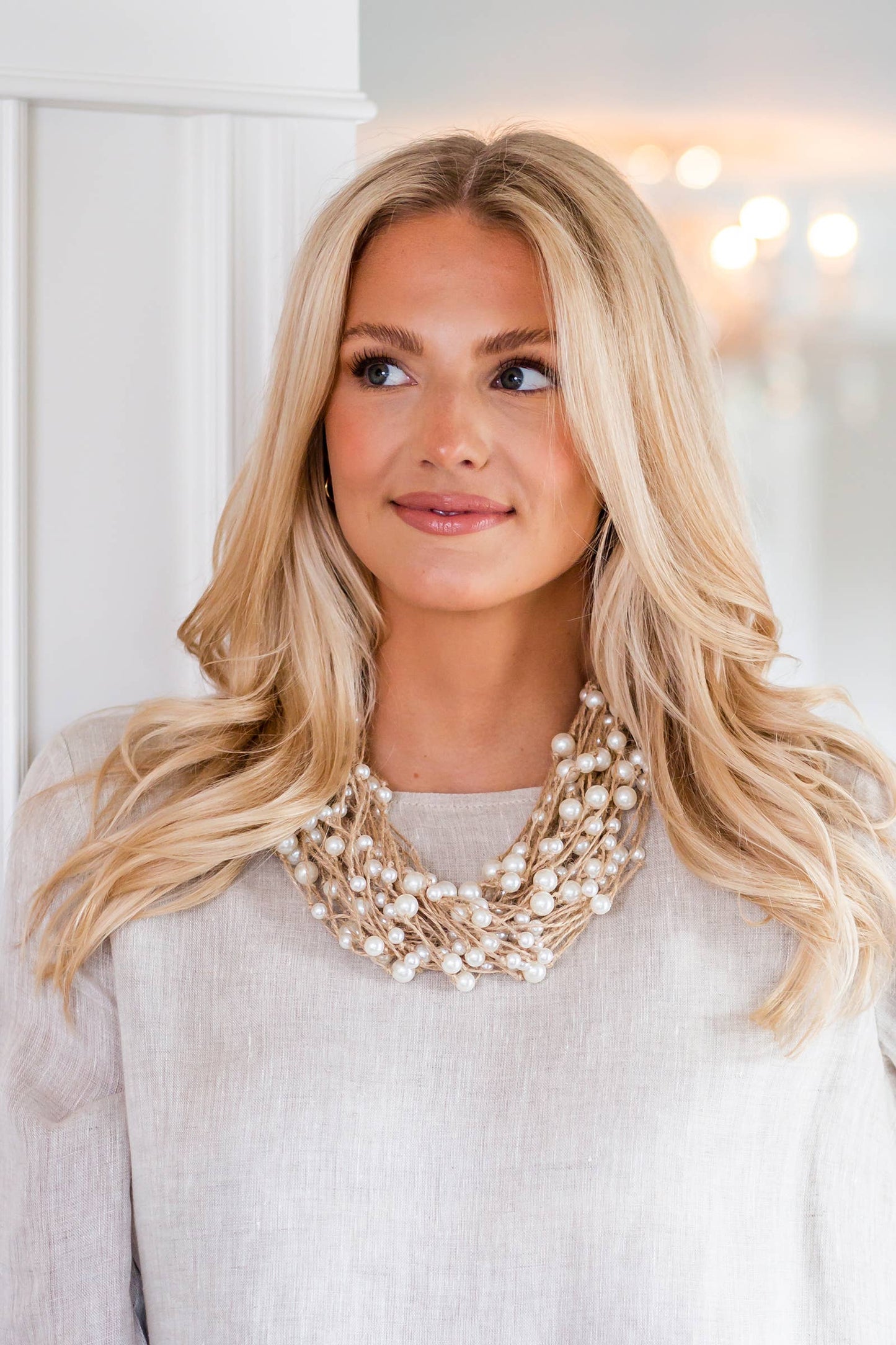 Multi Strand Pearl Necklace