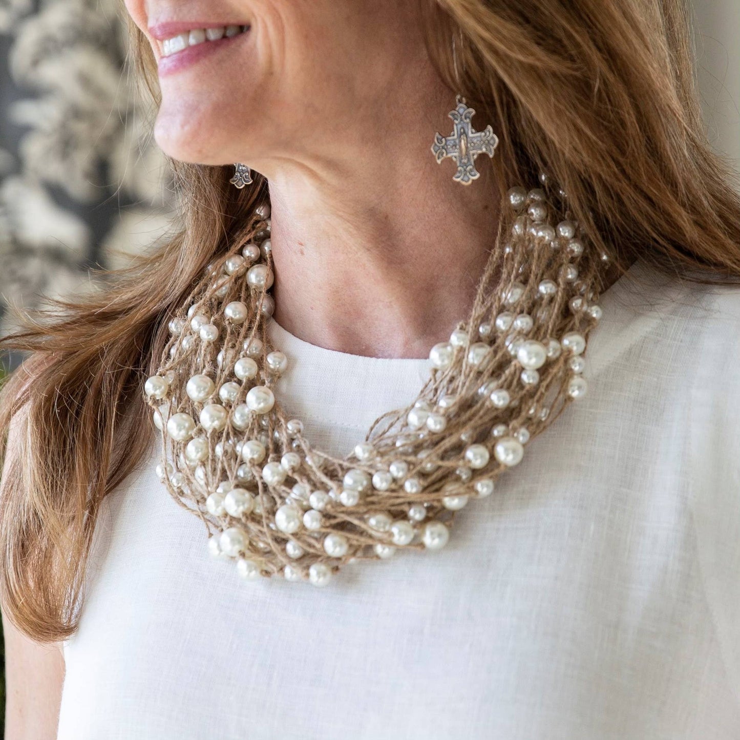 Multi Strand Pearl Necklace