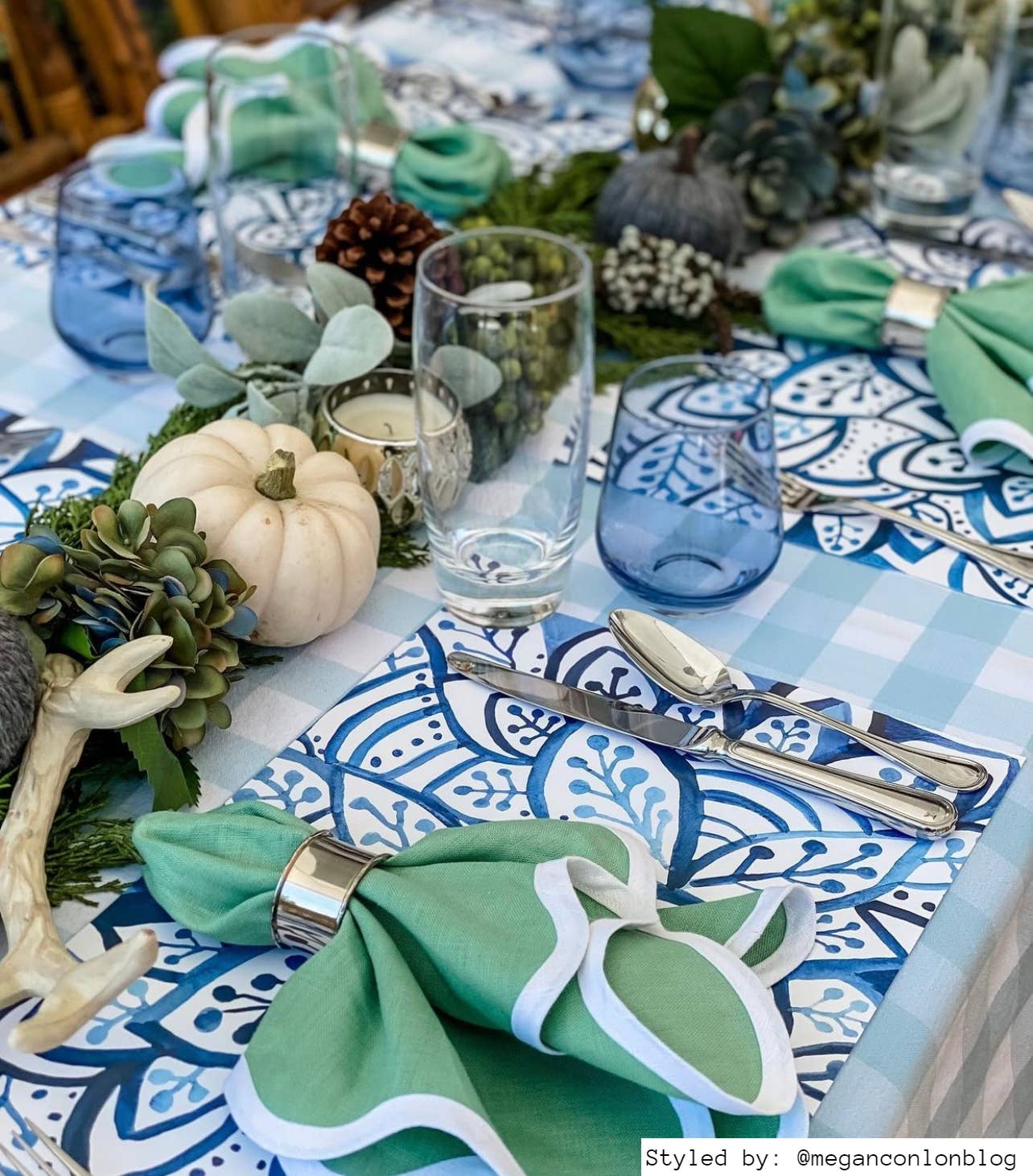 Blue Burst Paper Placemat Pad