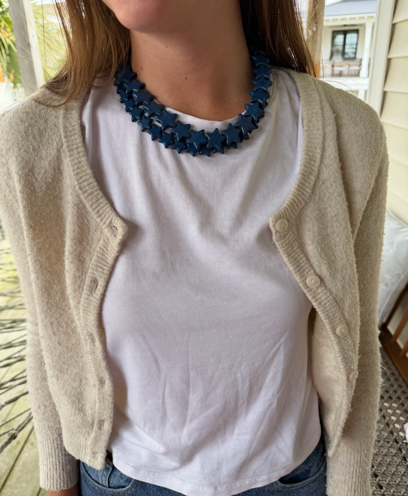 Smith and Co. Design - Star Necklace - Large - Navy