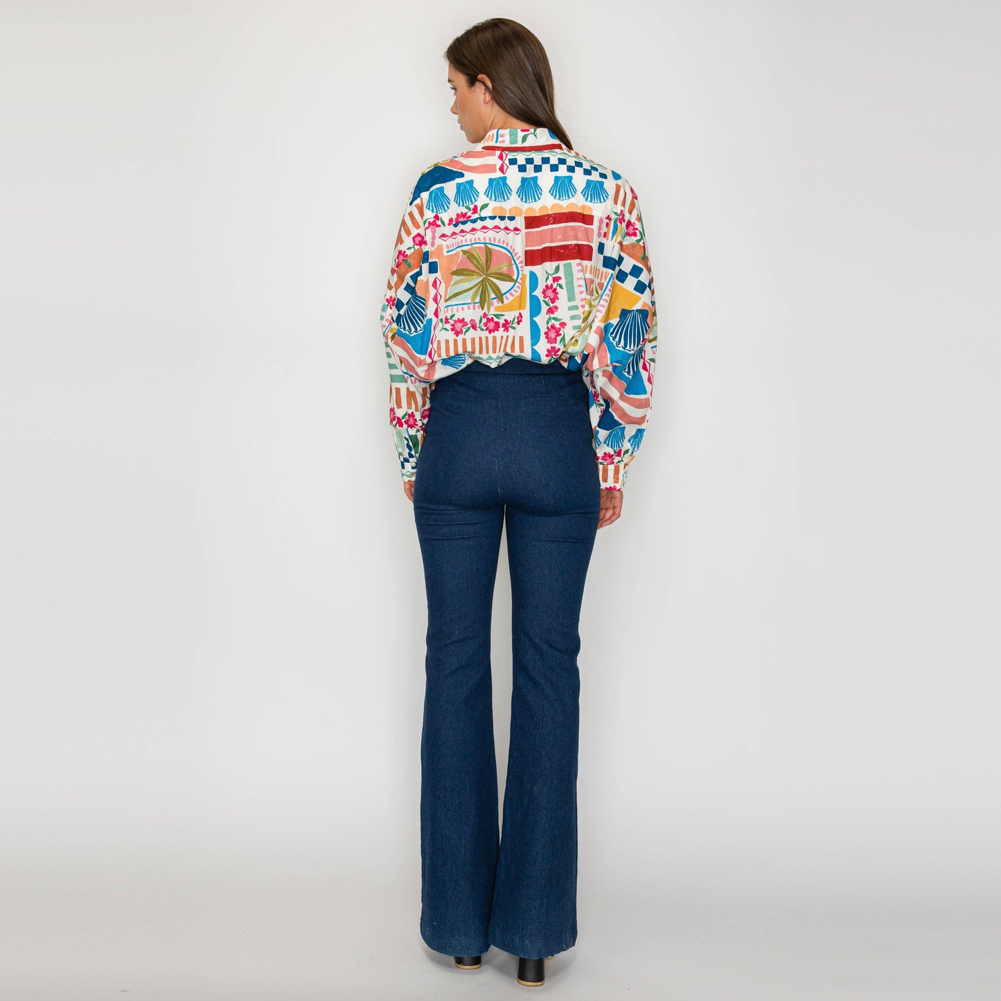 LoveWednesday - Dreamy Desert Print Oversized Shirts