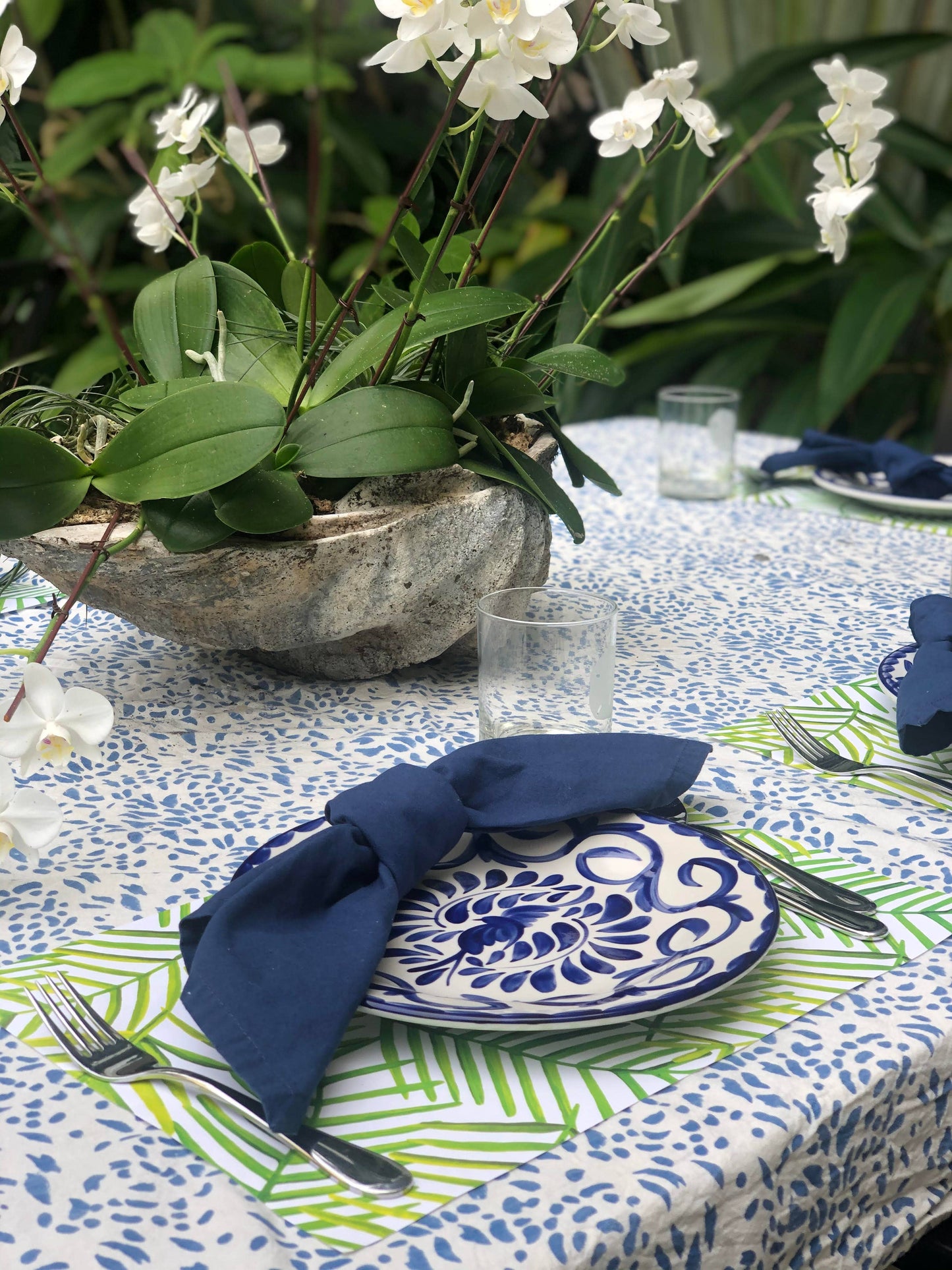 Green Leaf Paper Placemat Pad