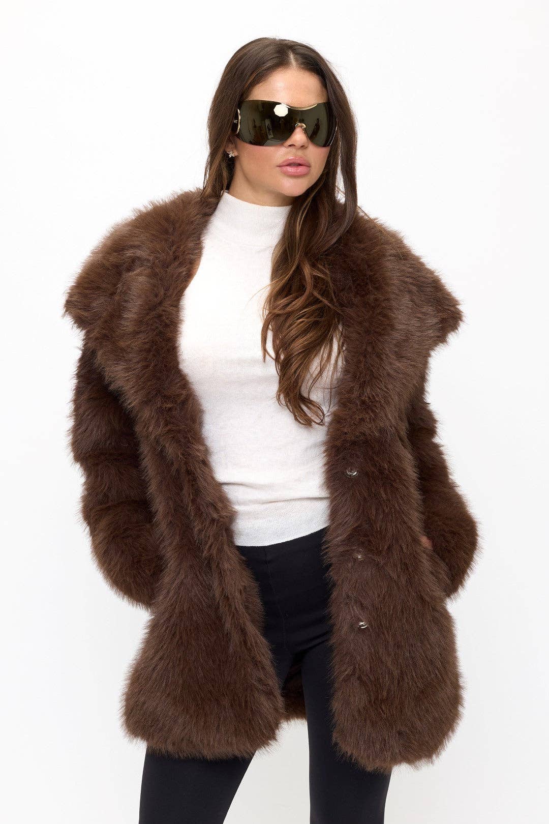 Luxe Cloud Oversized Faux Fur Coat