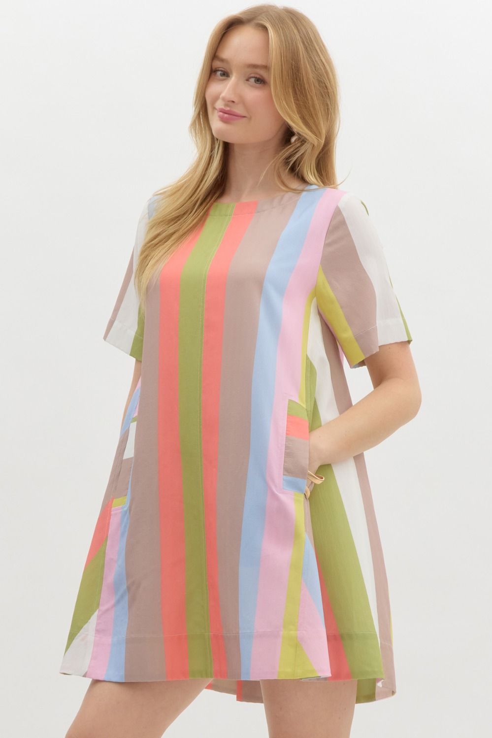 Entro Colorful Stripped Dress