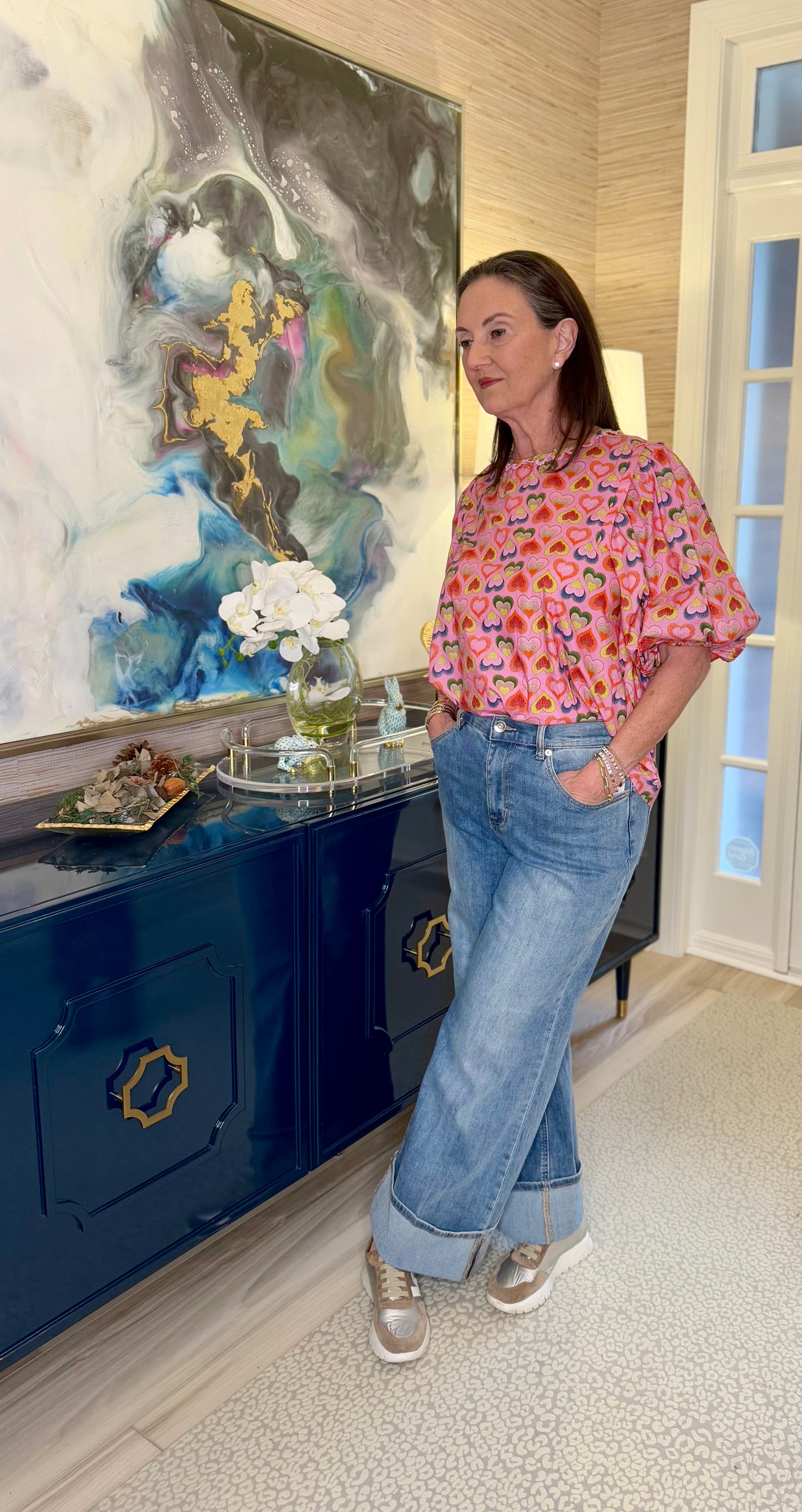 Brooke Cuff Palazzo Jeans