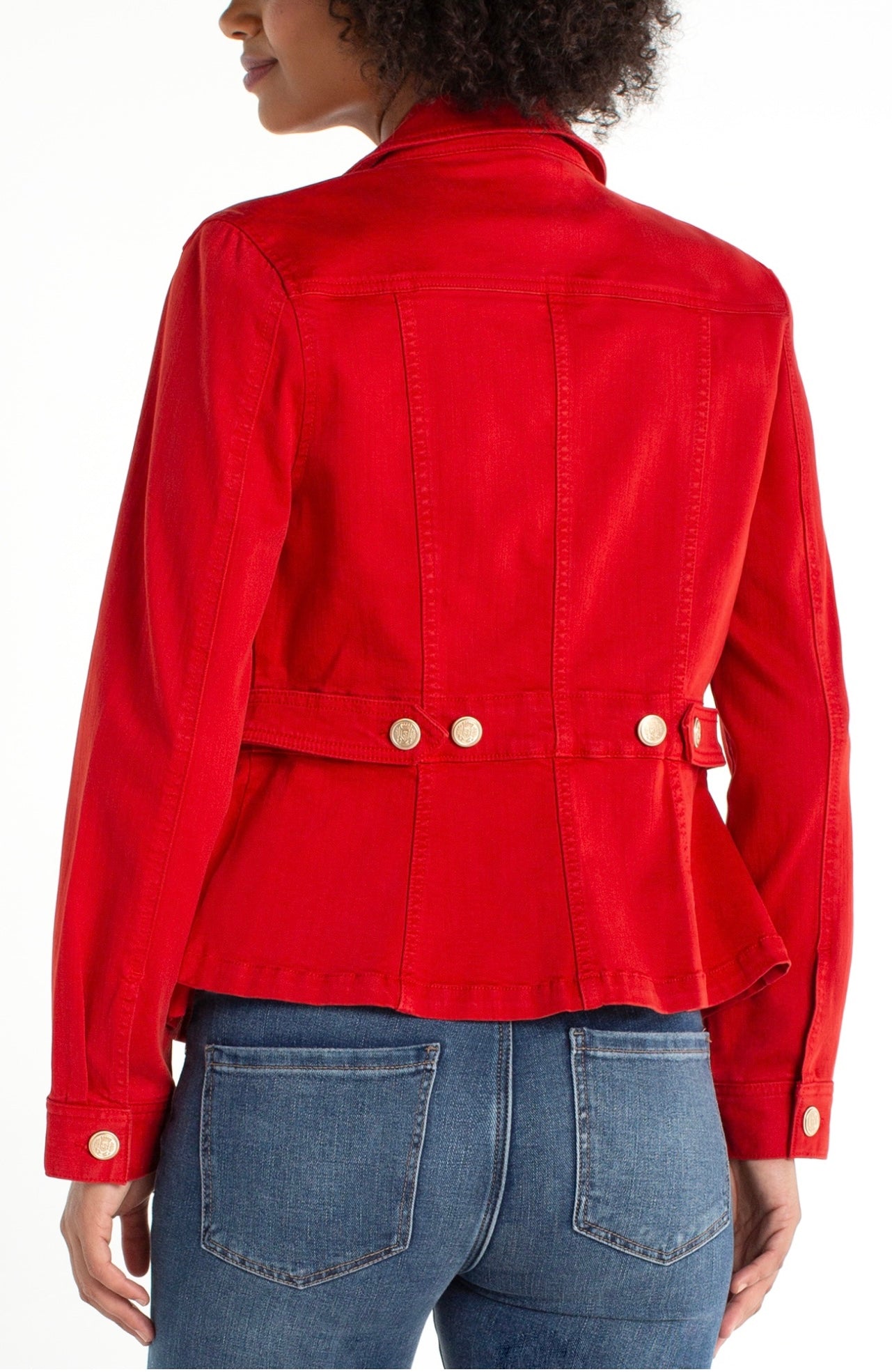 Peplum Jacket with Tab Detail
