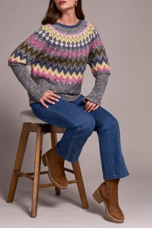 Pink Flambe Intarsia Sweater