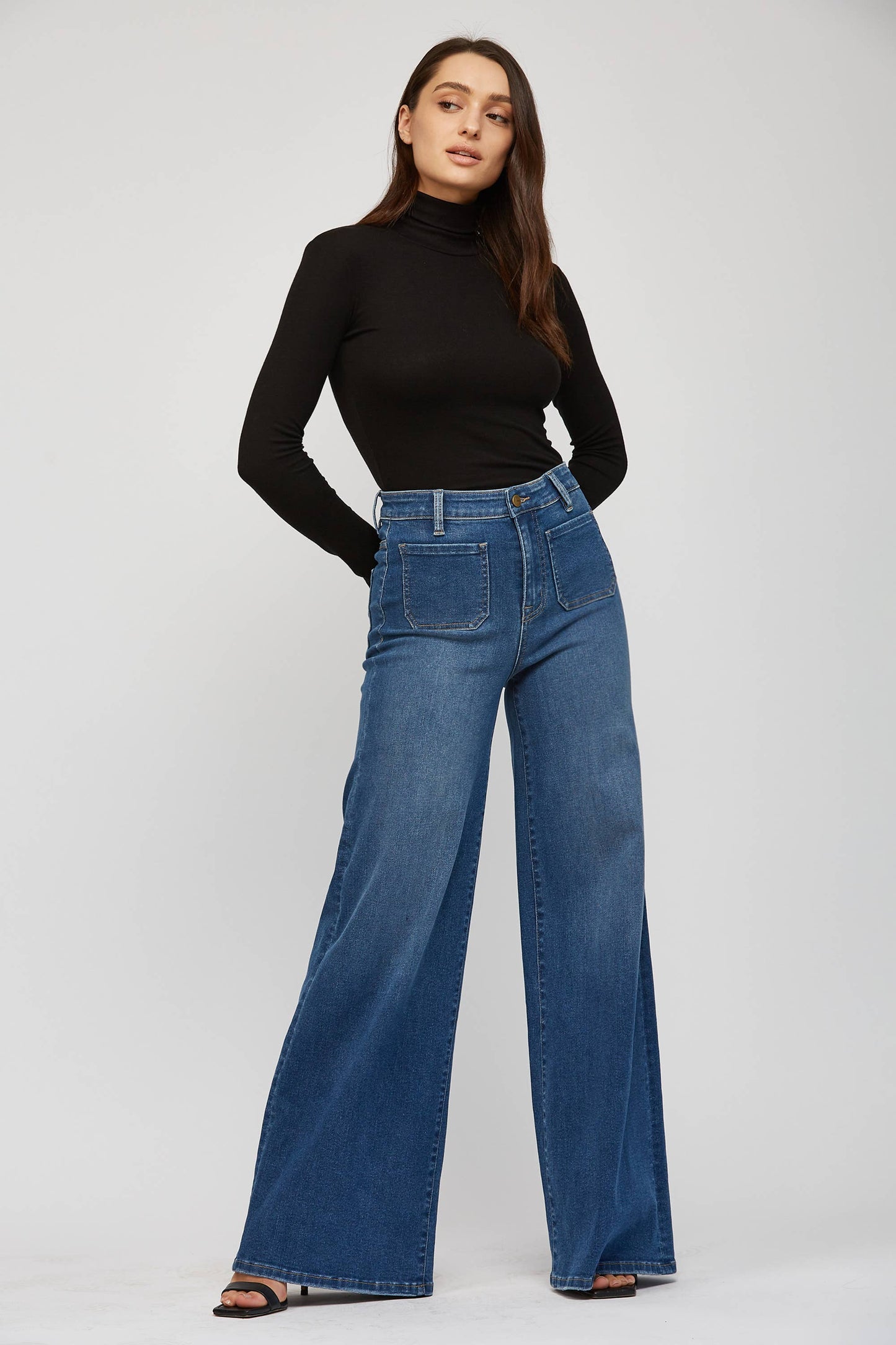 FRONT POCKET WIDE LEG LONG