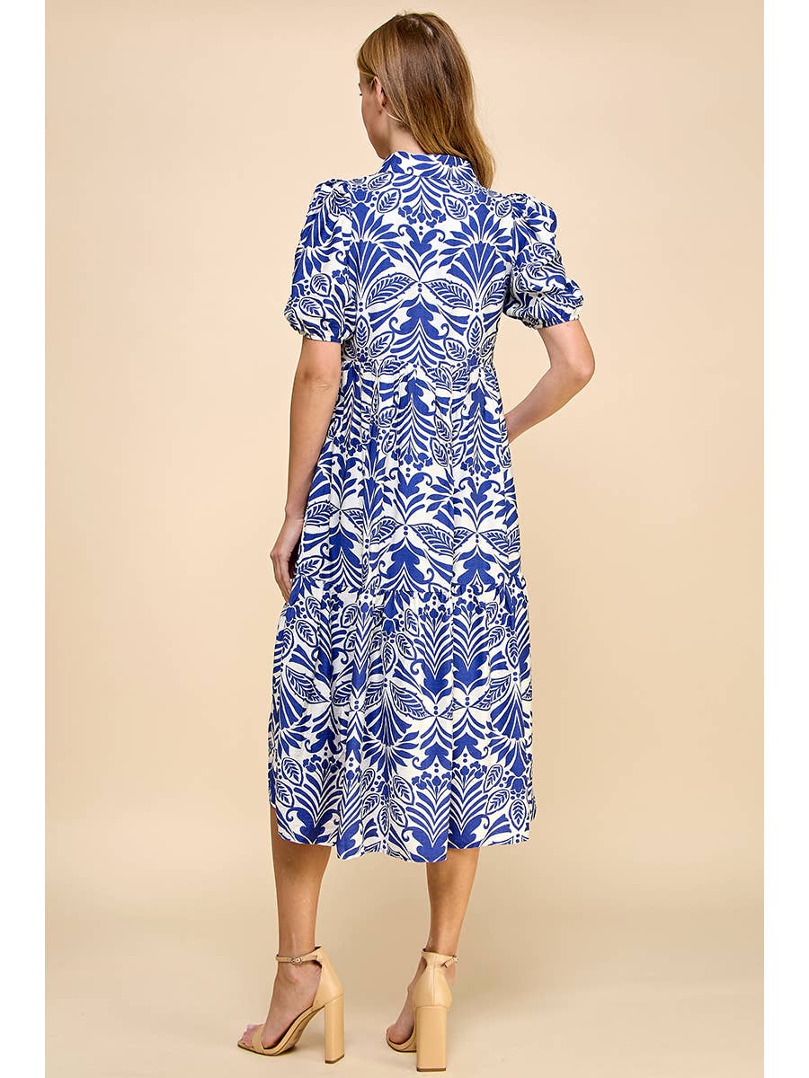 Collared Shirt Midi Dress