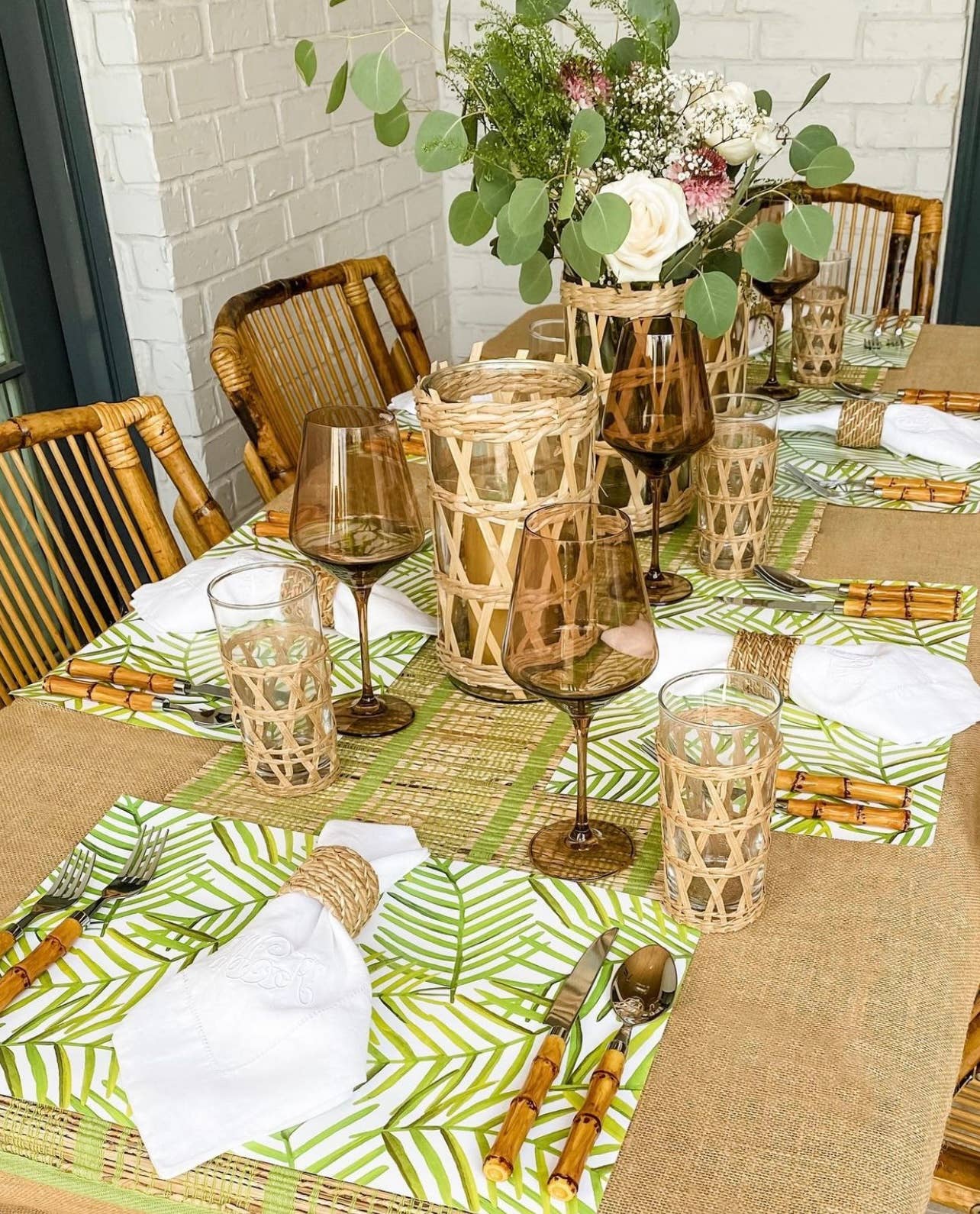 Green Leaf Paper Placemat Pad