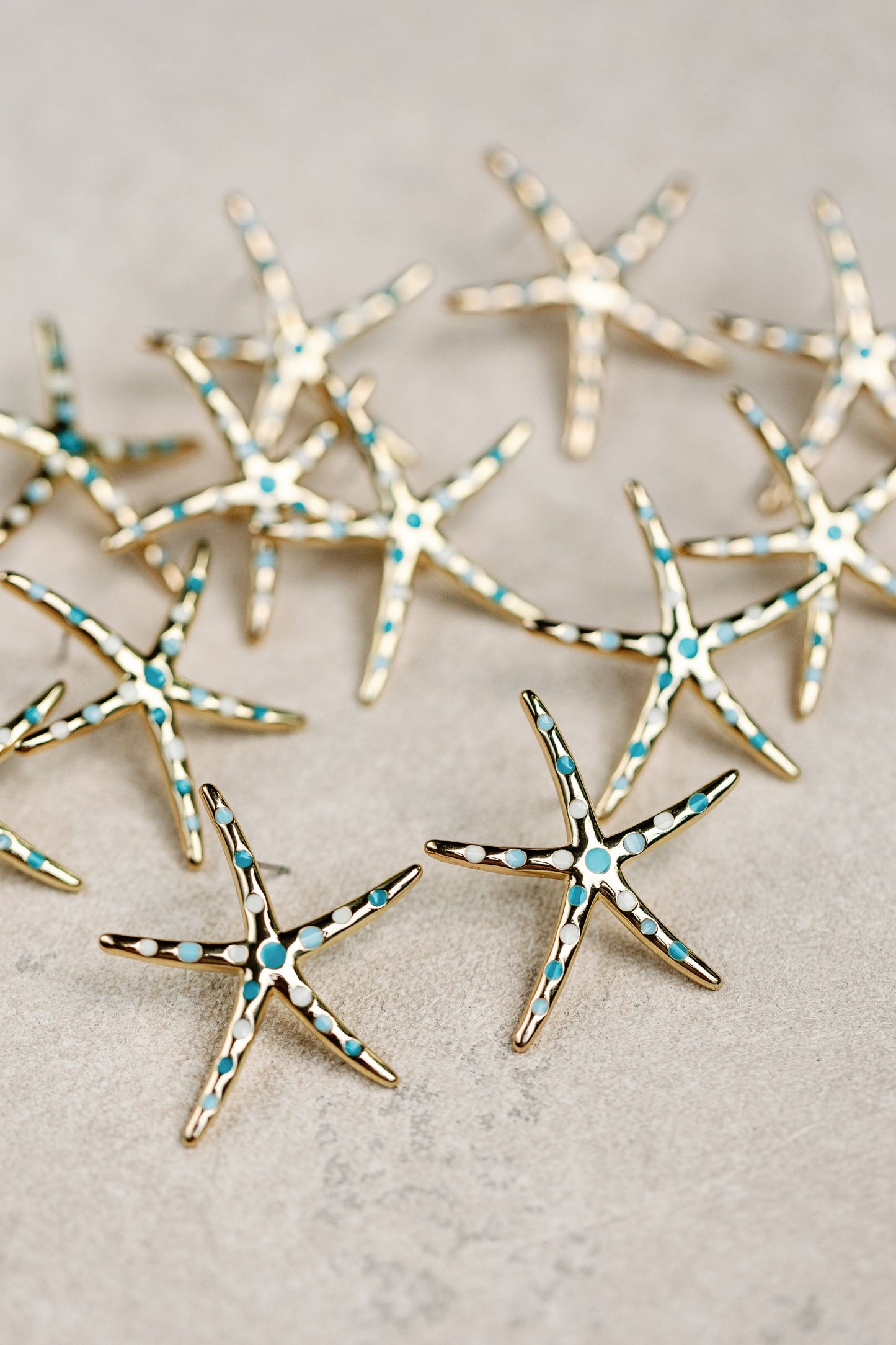 St Armands Designs of Sarasota - Gold Starfish Maxi Statement Stud Earrings