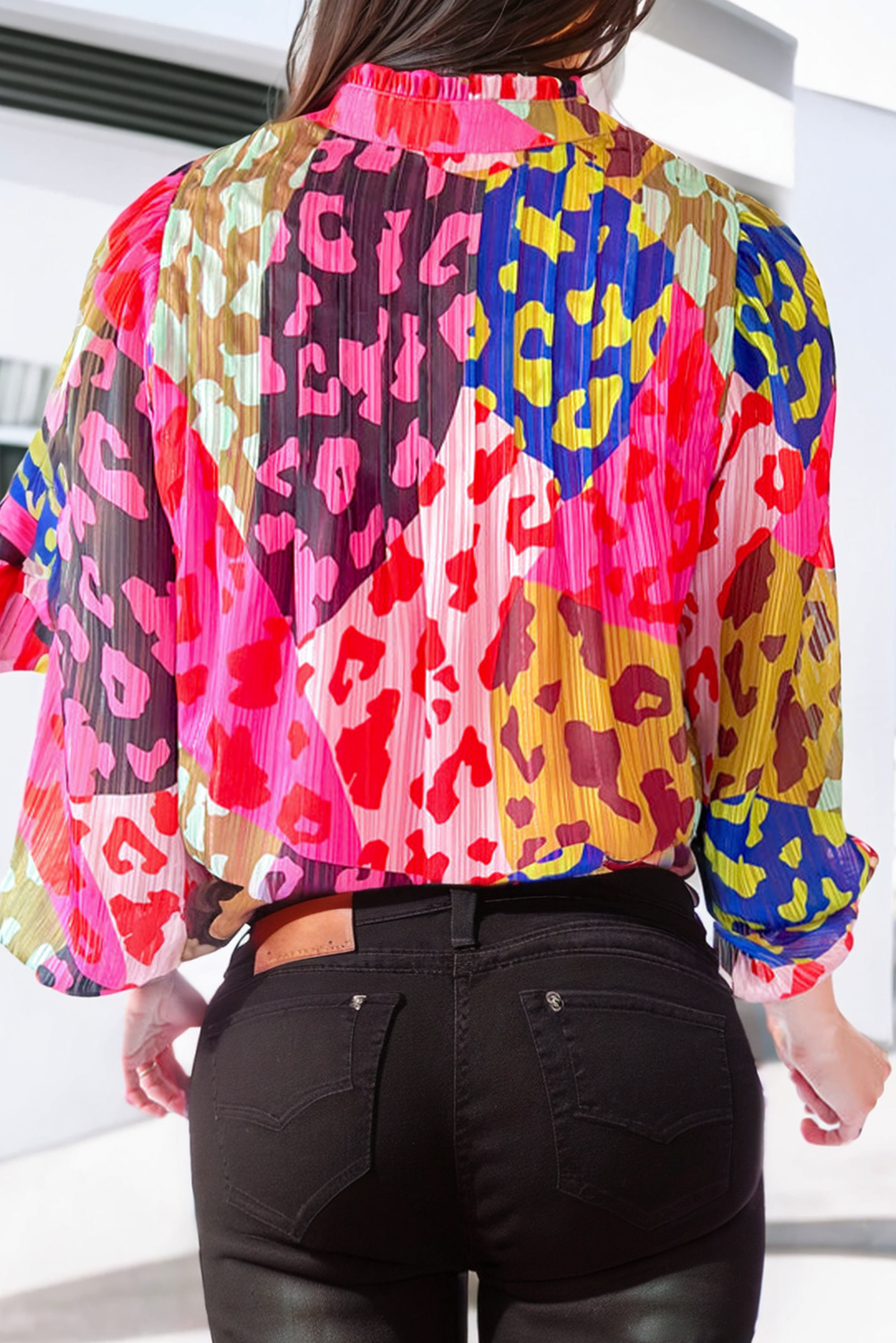 Rose Leopard Blouse