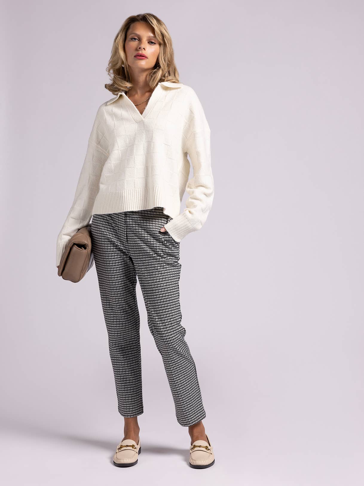 Collared Checkered Sweater - Rhode Sweater