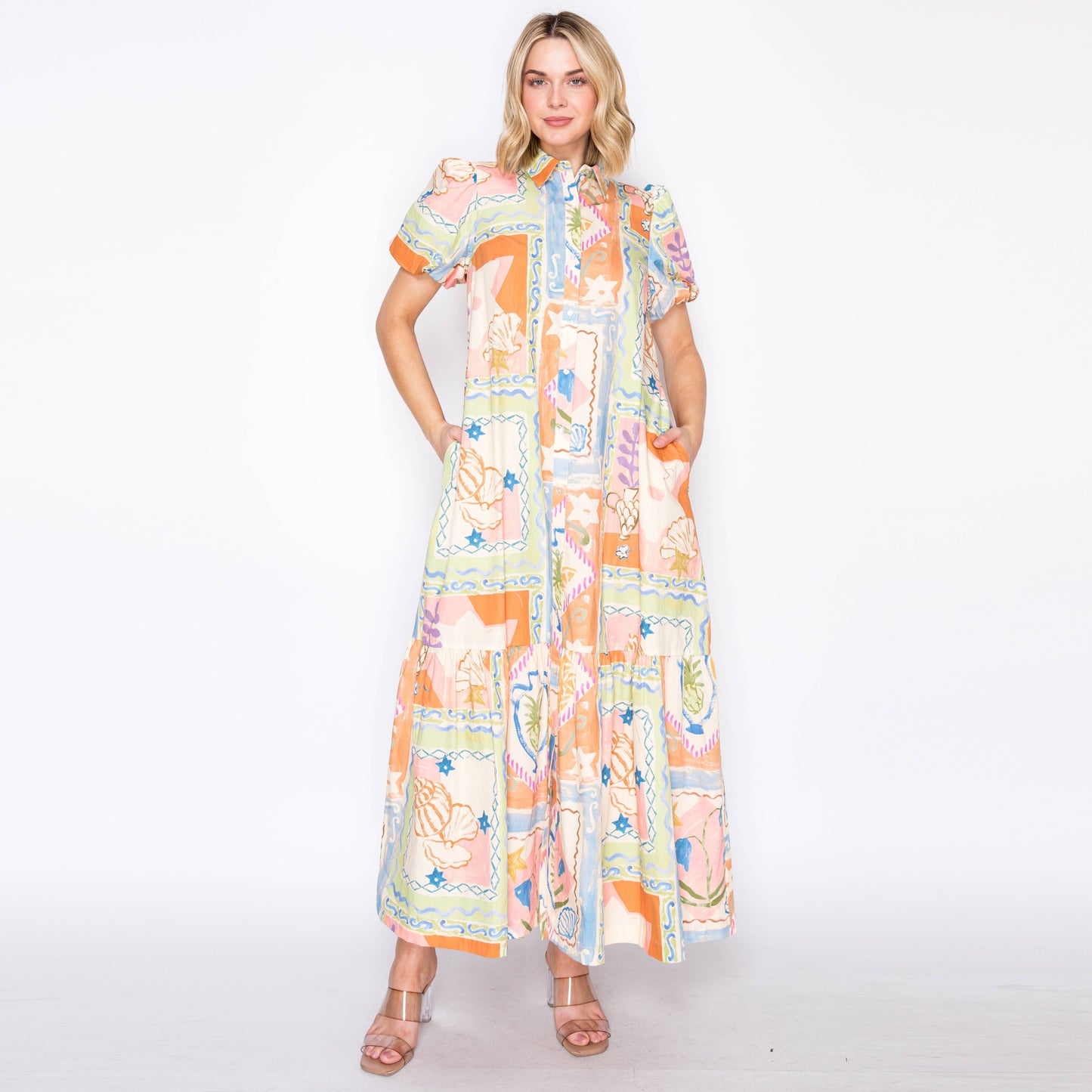 LoveWednesday - PASTEL VOYAGE Shirts Long Dress