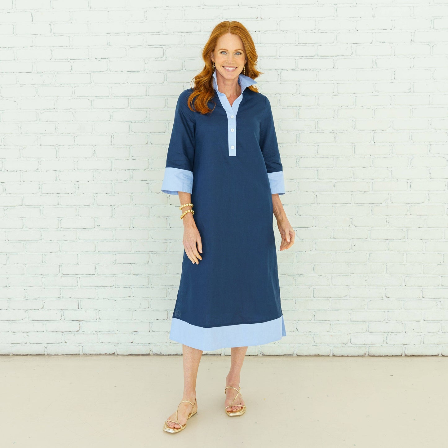 Caryn Lawn - Carrie Long Dress Navy