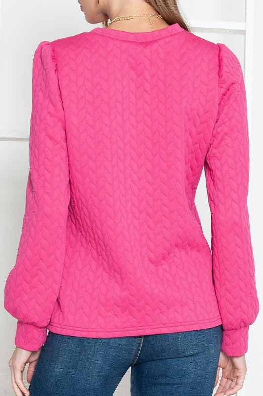 Puff Sleeve Sweatshirt