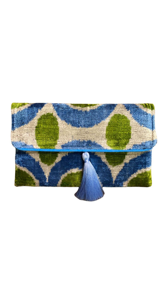 AYCA DESIGN - Silk Velvet Ikat Clutch