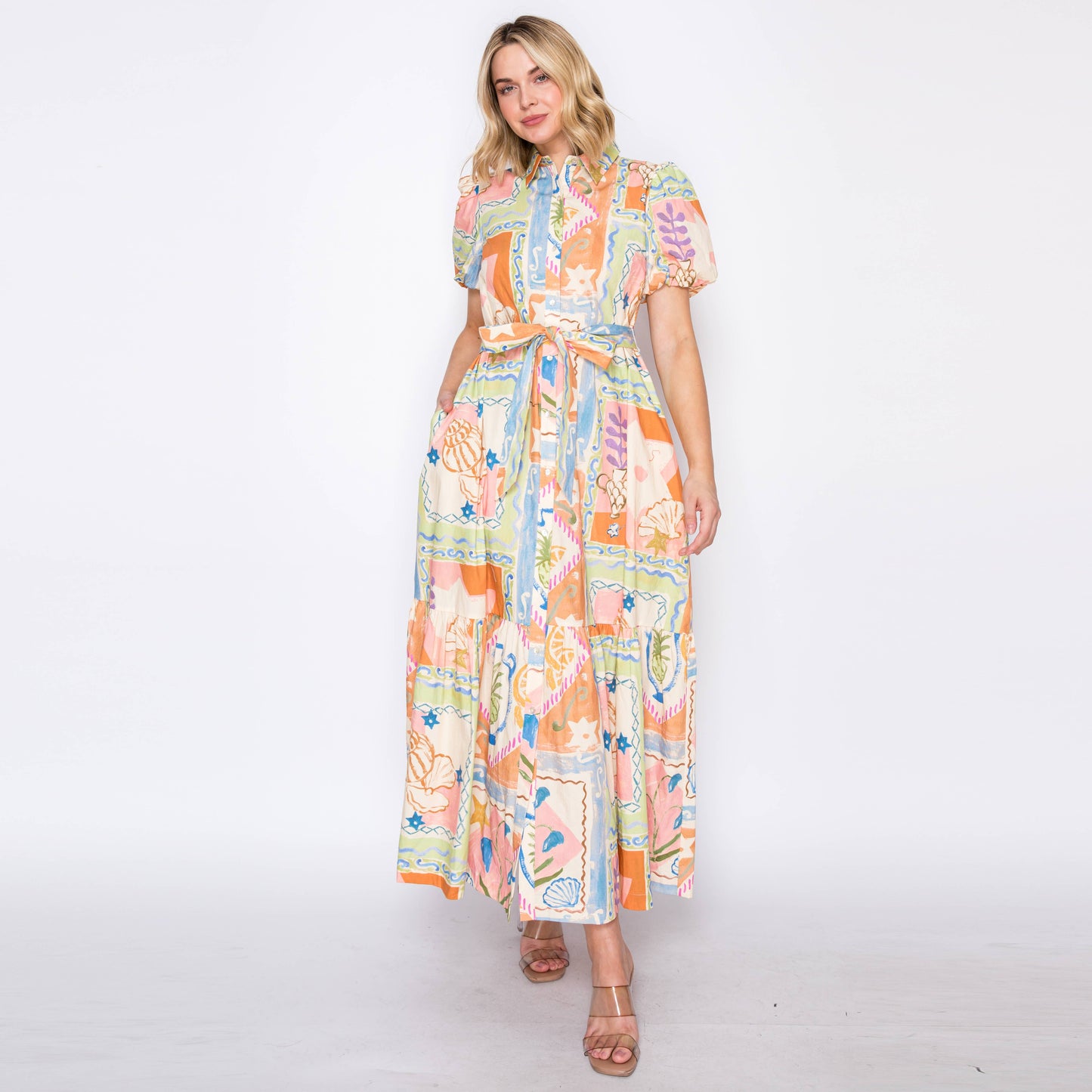 LoveWednesday - PASTEL VOYAGE Shirts Long Dress