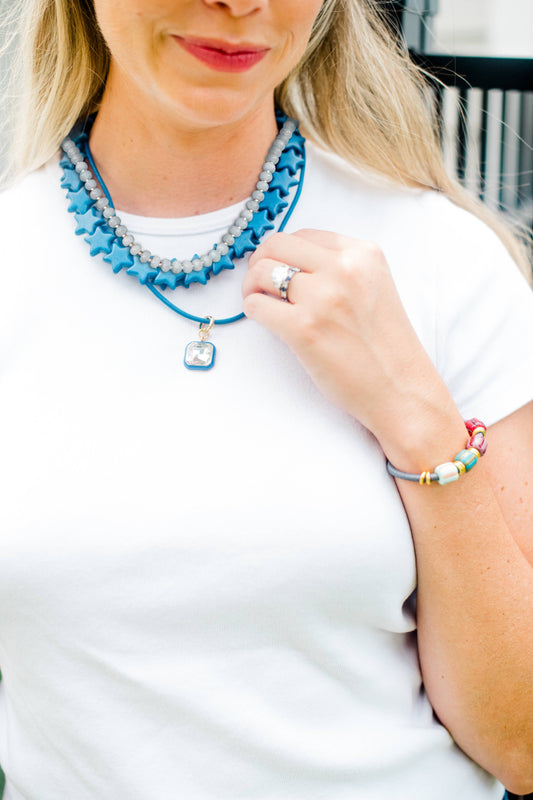 Smith and Co. Design - Star Necklace - Small - Dusty Blue