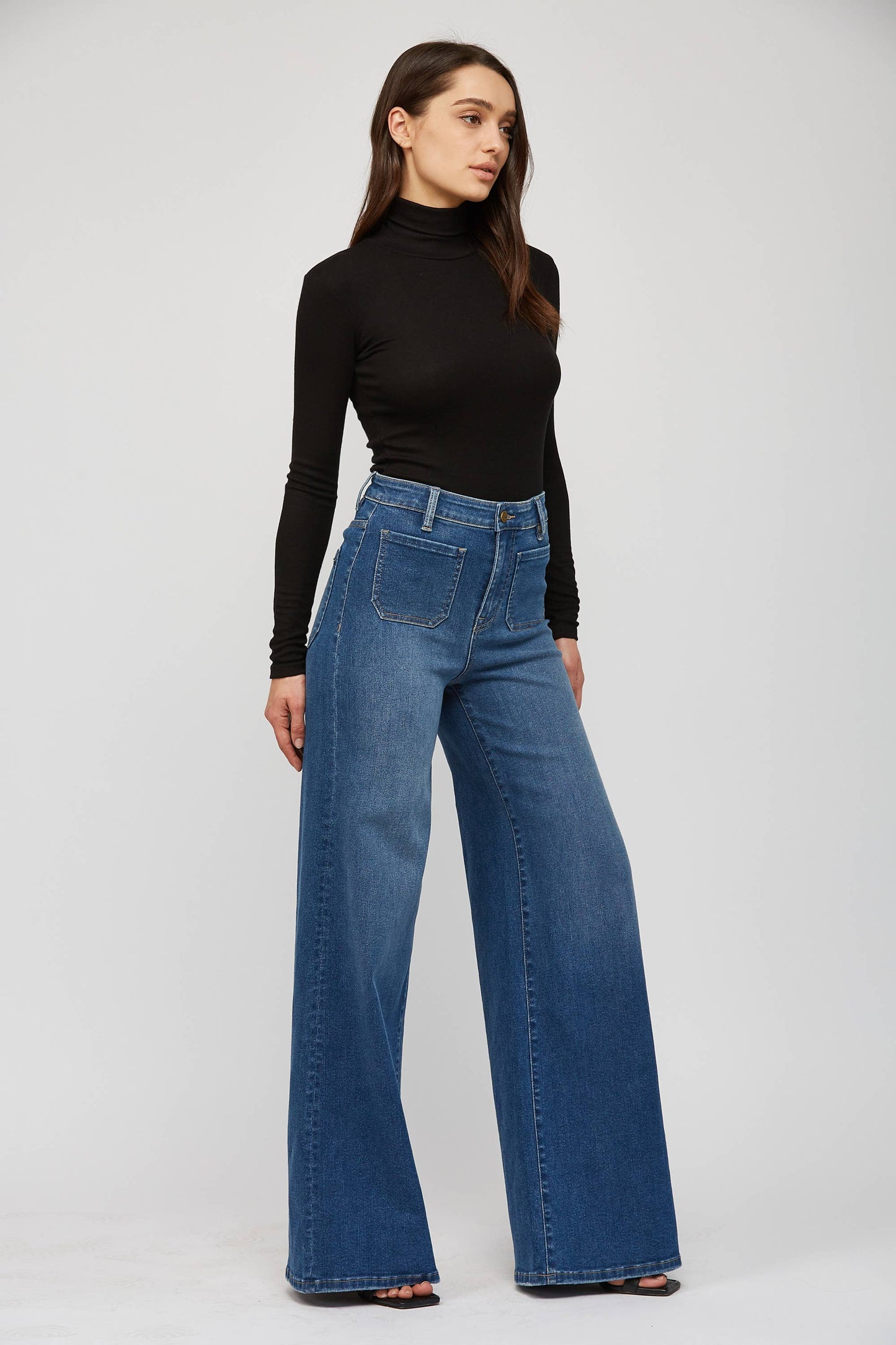 FRONT POCKET WIDE LEG LONG