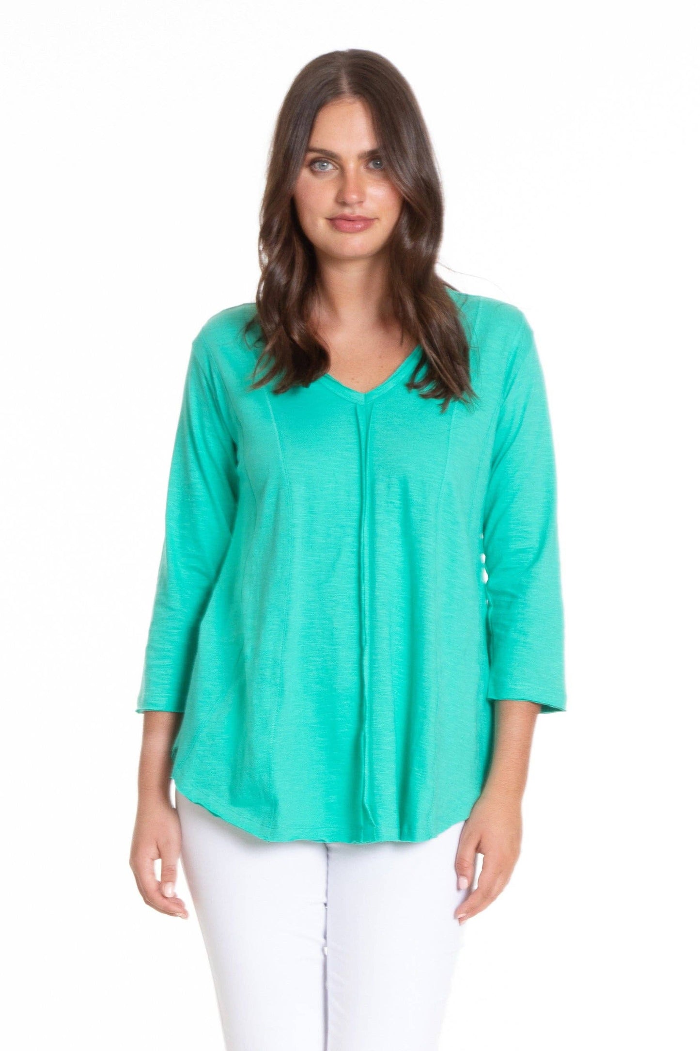 APNY - Flowy V-Neck Tee With 3/4 Sleeve