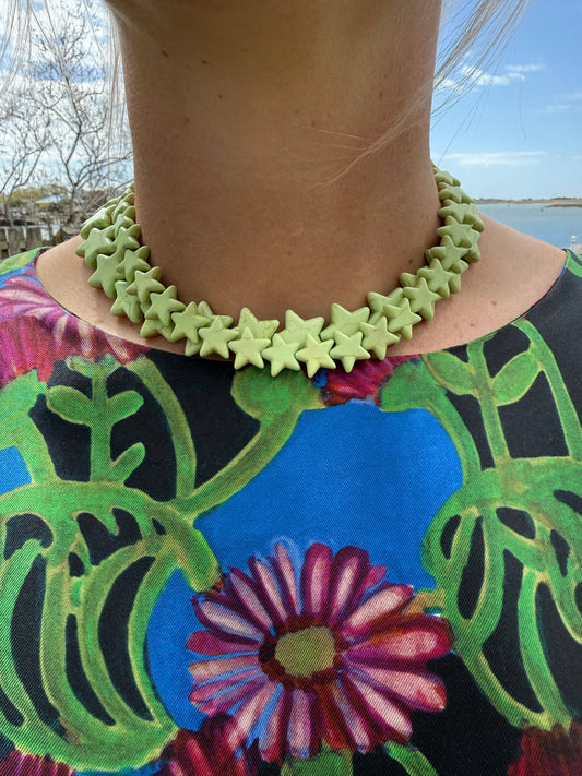 Smith and Co. Design - Star Necklace - Large - Lime Green