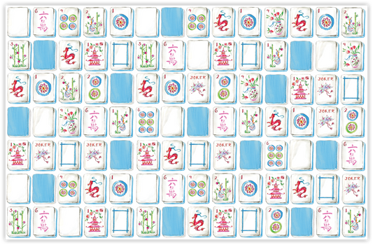 Handpainted Mahjong  Assortment Placemat