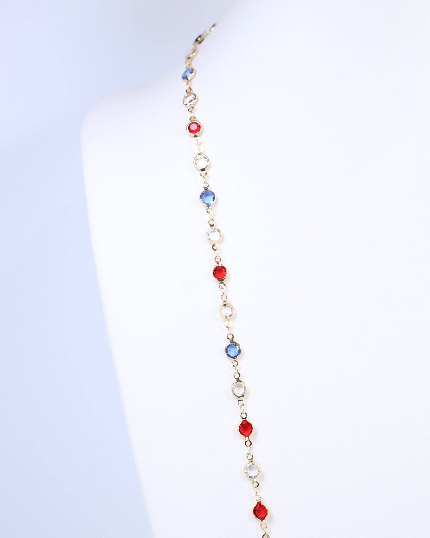 Caroline Hill - Arely Long Crystal Necklace Multi
