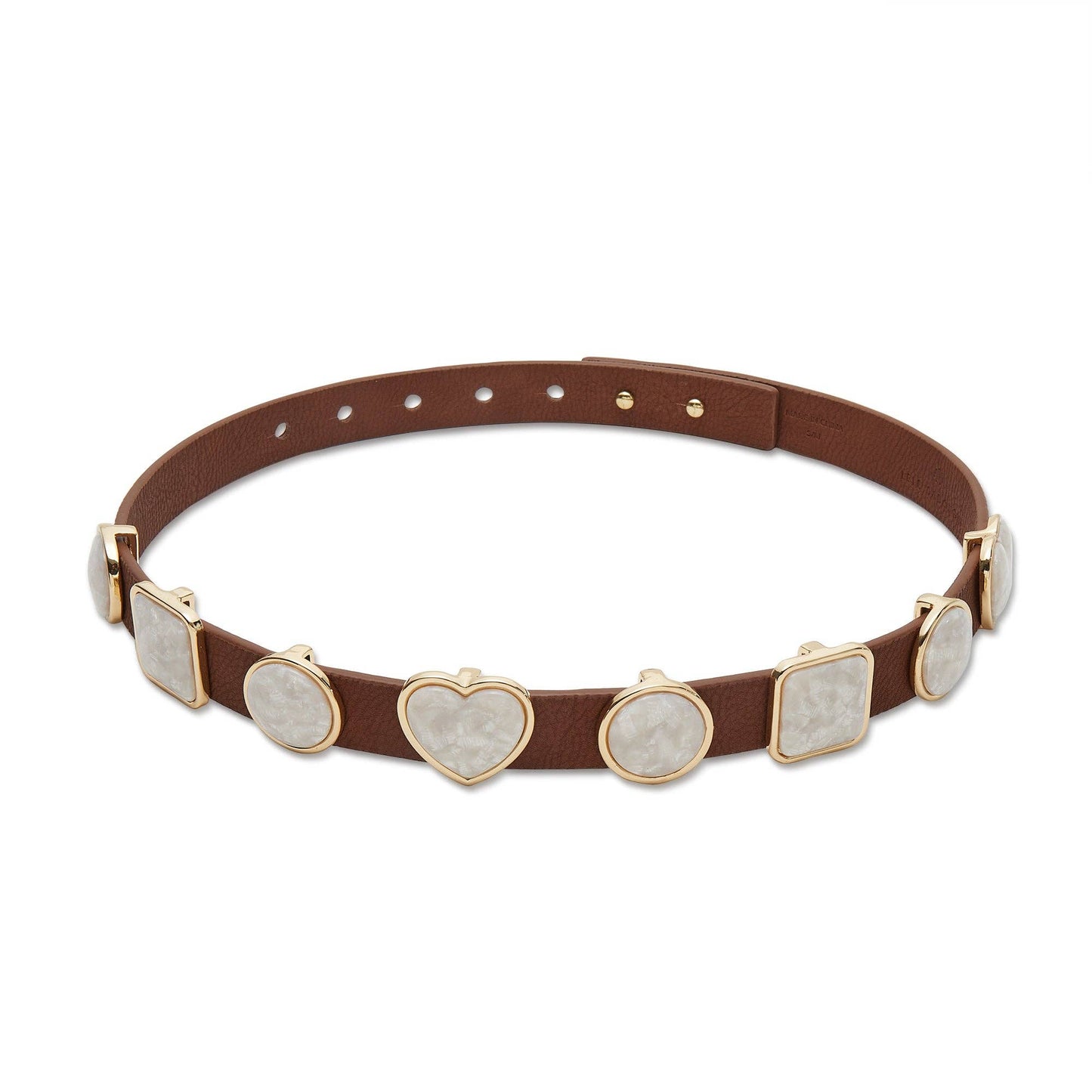 Lele Sadoughi - Walnut Pearl Station Belt