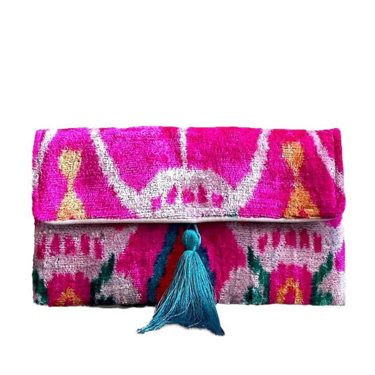 AYCA DESIGN - Silk Velvet Ikat Clutch