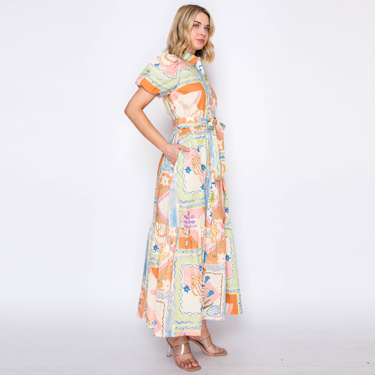 LoveWednesday - PASTEL VOYAGE Shirts Long Dress