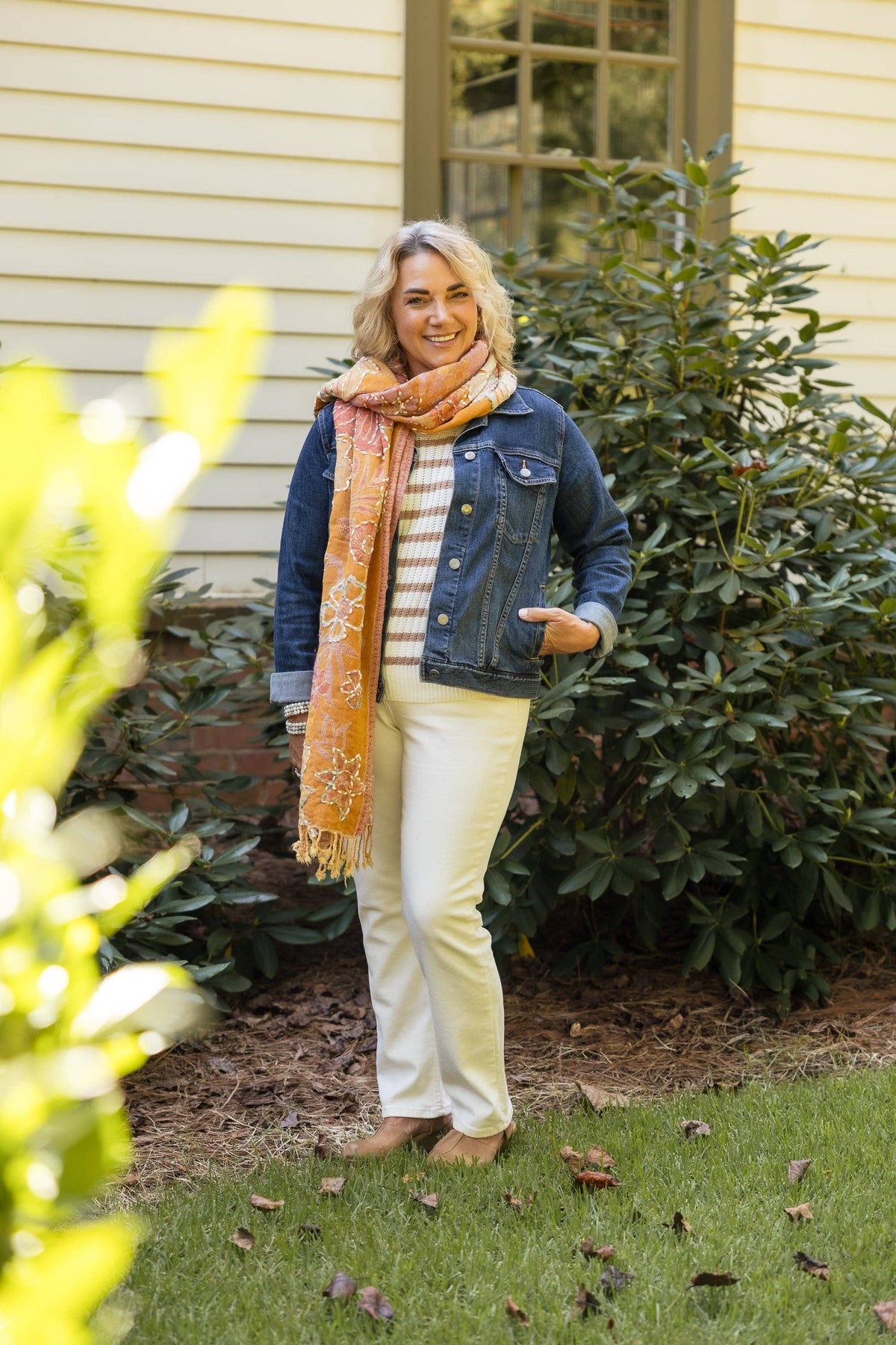 Rahab's Rope - Marigold Meadow Shawl