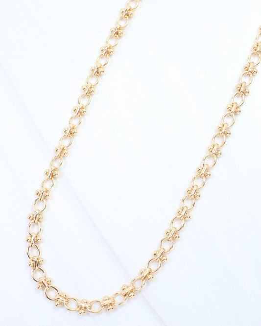 Caroline Hill - Kali Mini Ball Link Necklace Gold