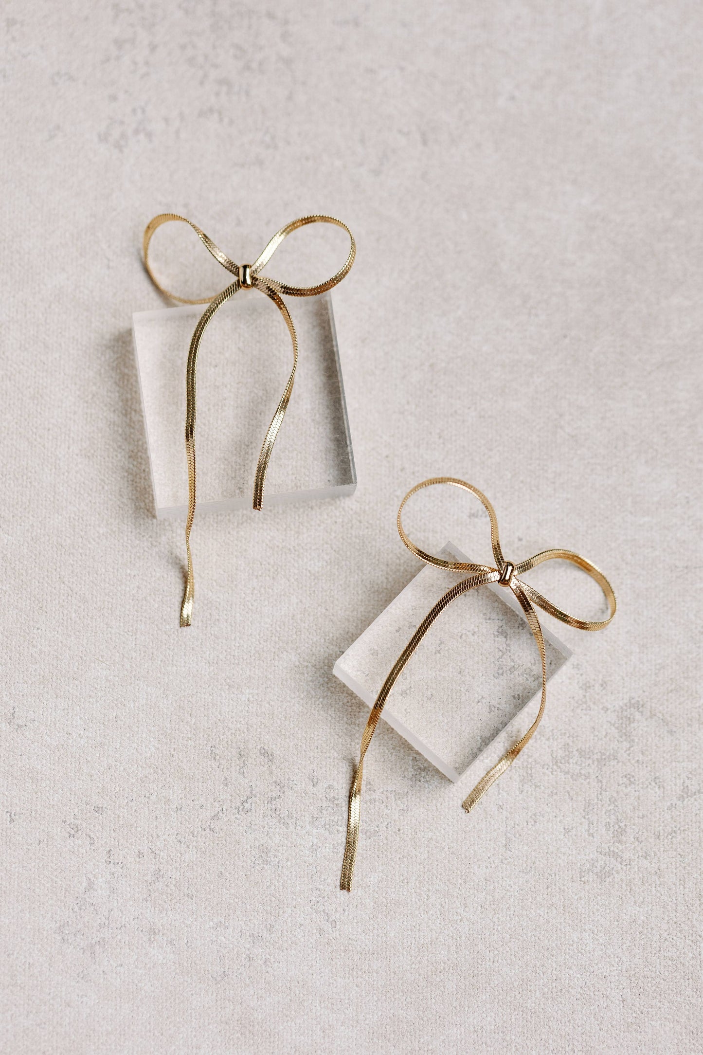 St Armands Designs of Sarasota - Maxi Gold Duster Bow Holiday Statement Earrings