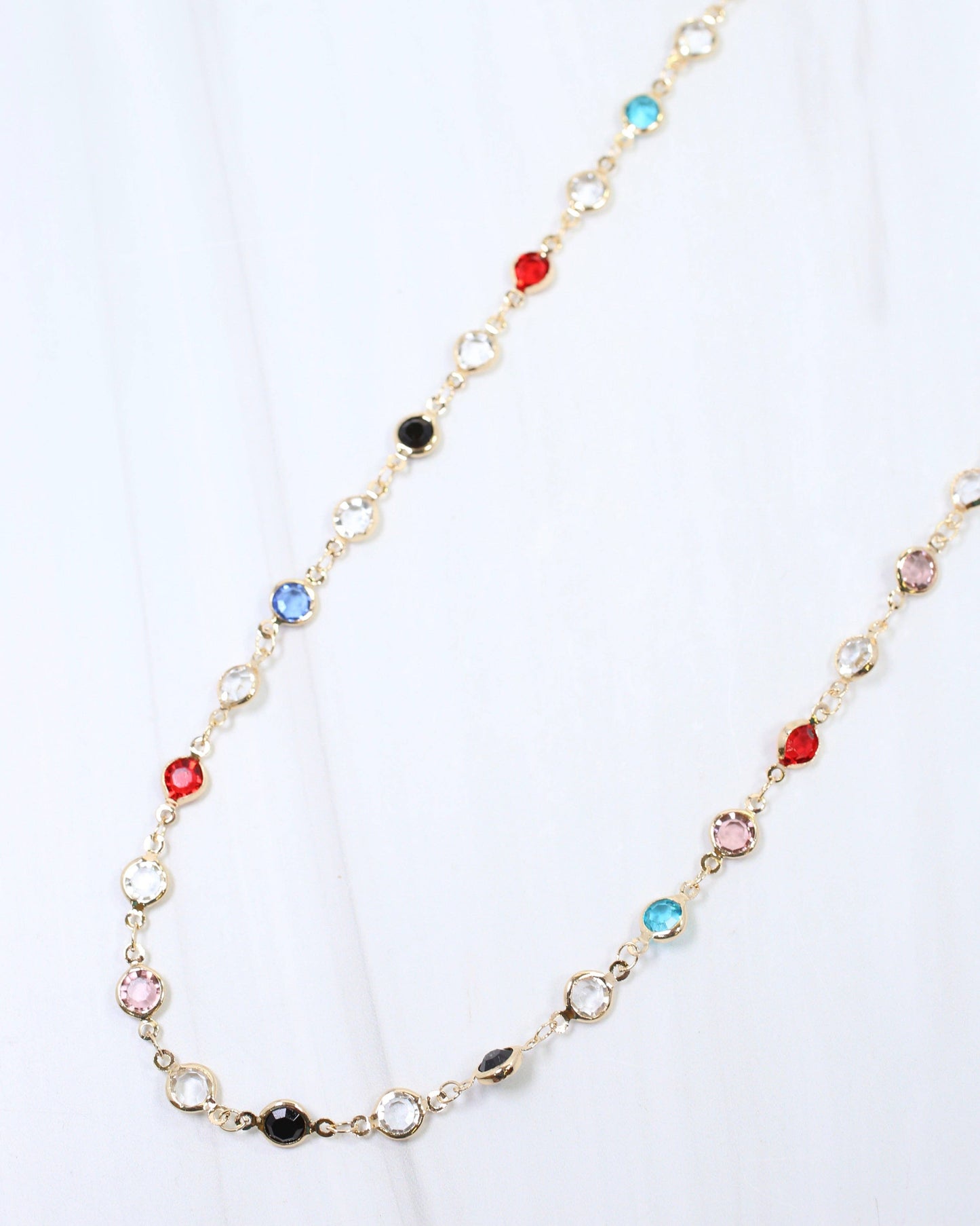 Caroline Hill - Arely Long Crystal Necklace Multi