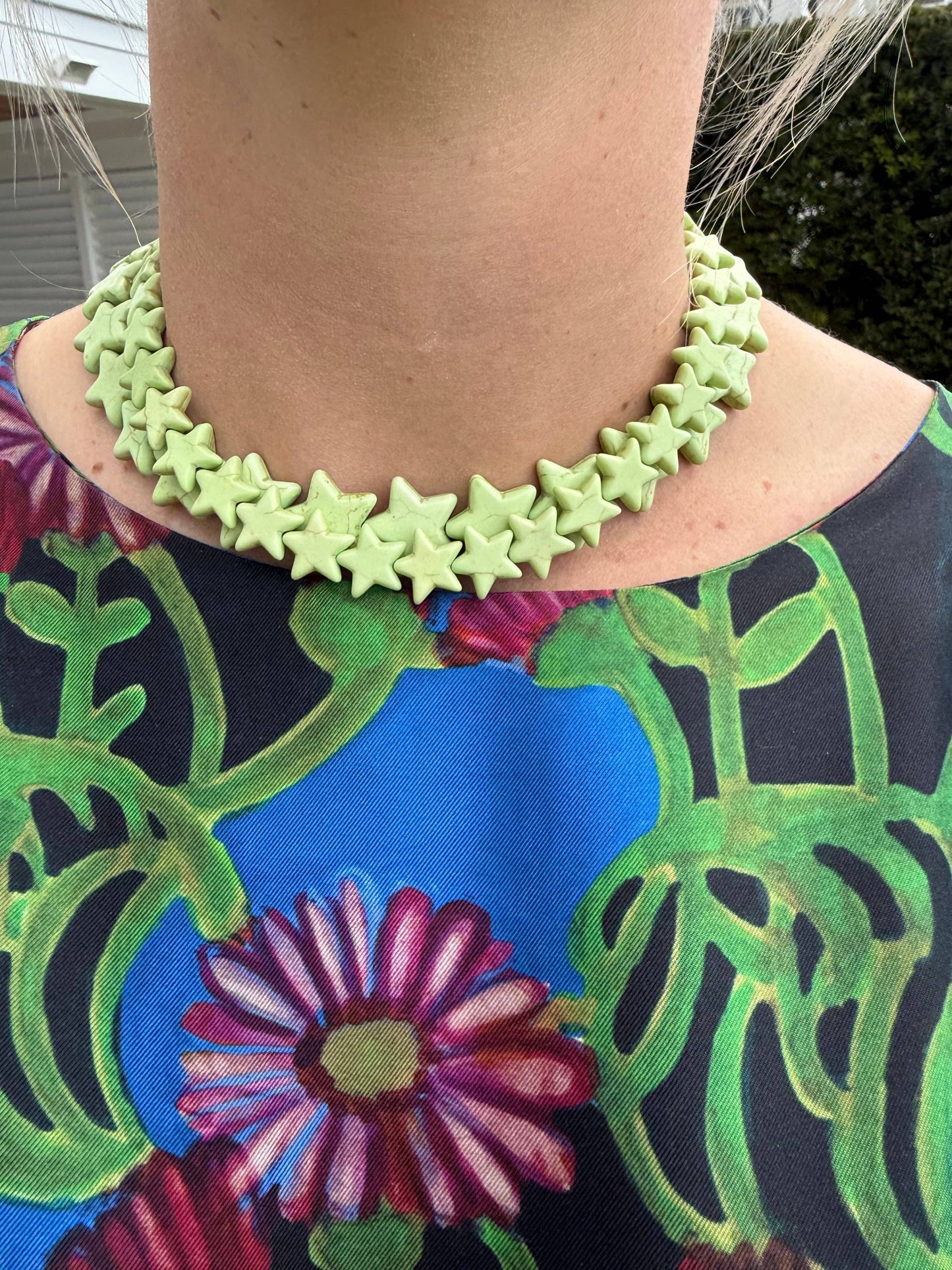 Smith and Co. Design - Star Necklace - Small - Lime Green