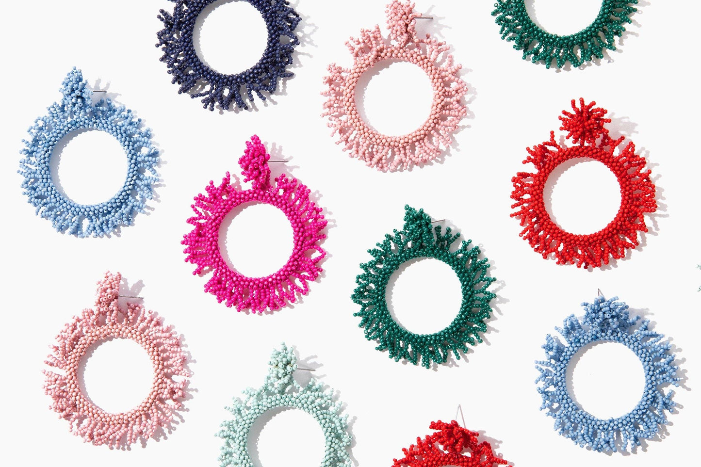 Custom Green Coral Burst Earring
