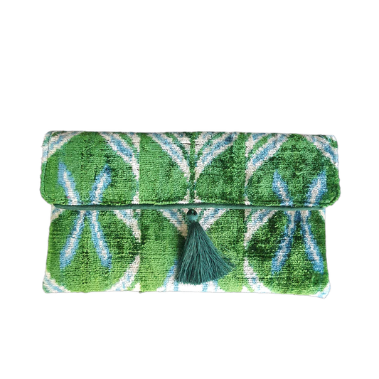 AYCA DESIGN - Silk Velvet Ikat Clutch