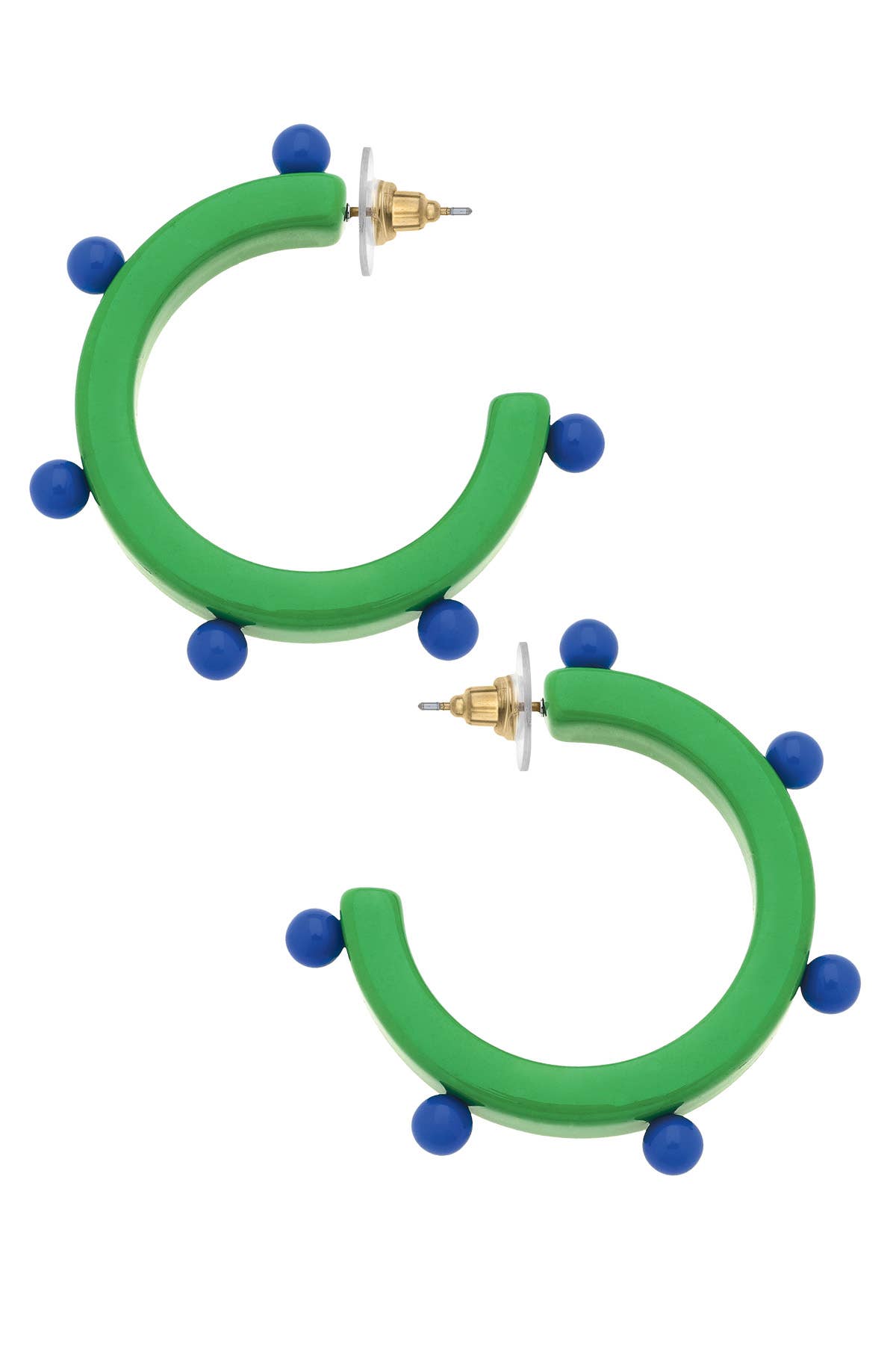 Olivia Studded Resin Hoop Earrings
