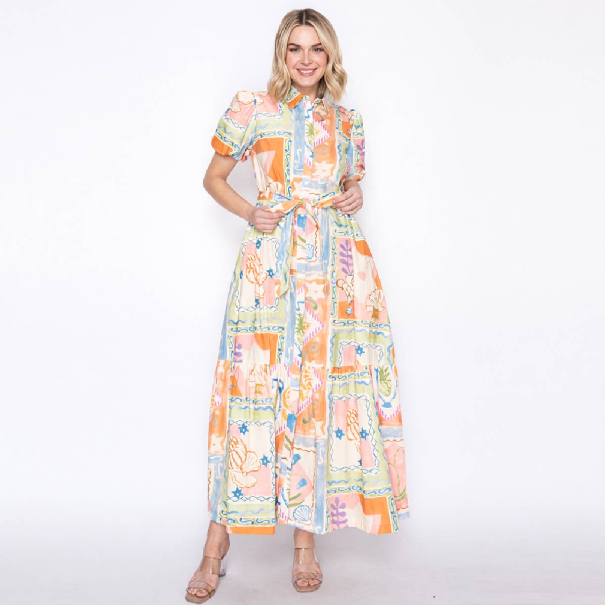 LoveWednesday - PASTEL VOYAGE Shirts Long Dress