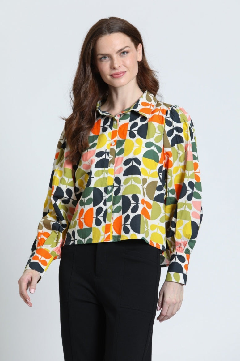 APNY - Retro Citrus Bloom Blouse