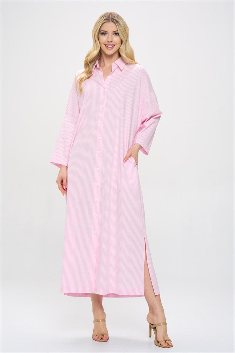 Regan Pink Stripe Dress