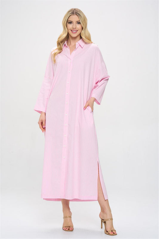 Regan Pink Stripe Dress
