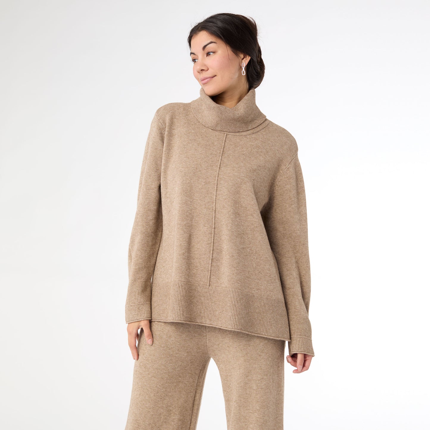 Heavenly-Luxe Cowl Neck with Rib Trim