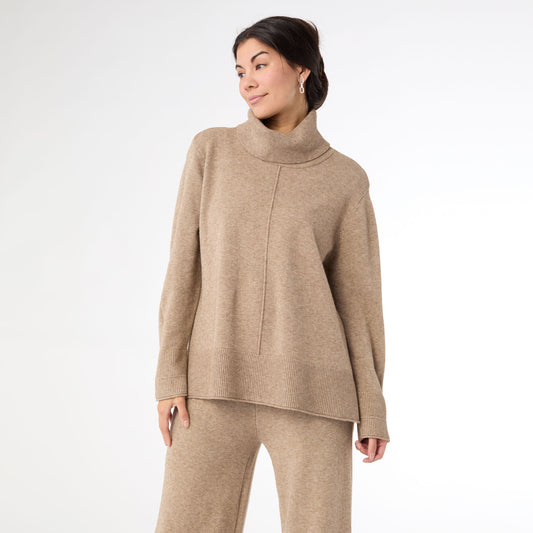 Heavenly-Luxe Cowl Neck with Rib Trim