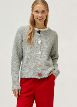 Gray Heart Sweater