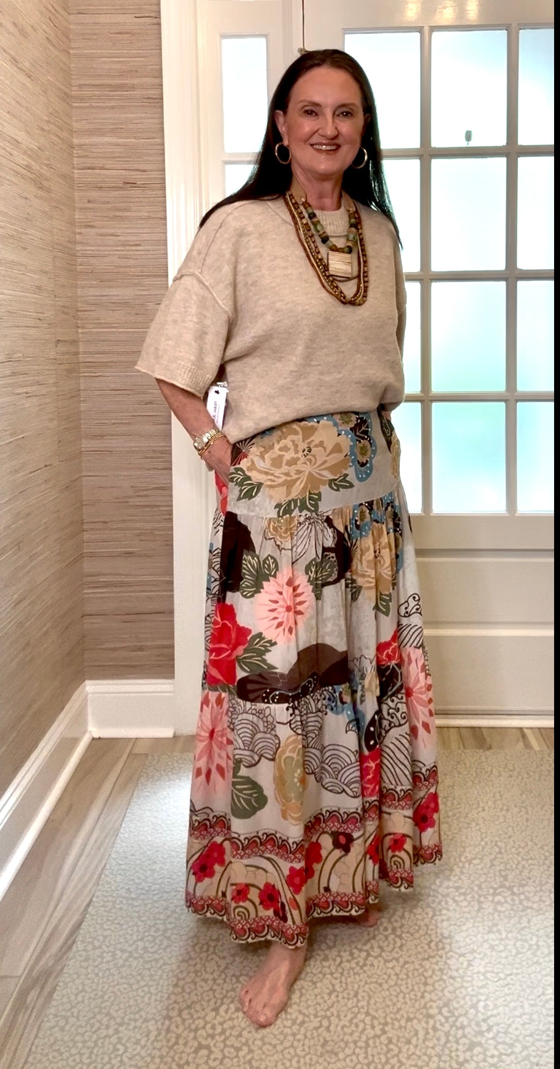 Dolma - Dolma Garden Mosaic Maxi Skirt